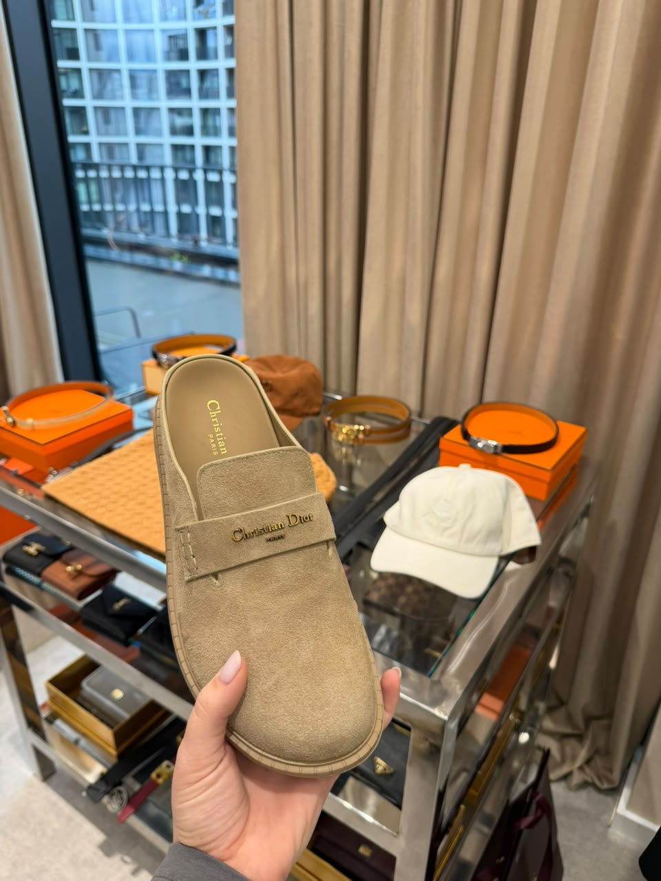 Dior Suede Loafers Beige photo 2